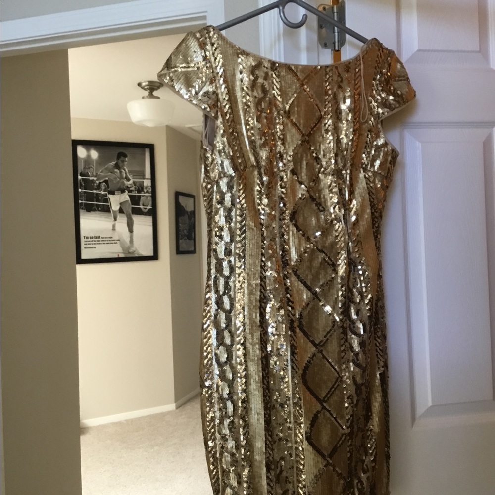 Sparkle gold cocktail dress NWT